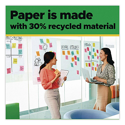 Post-it Easel Pads Super Sticky Self-Stick Easel Pads, Vertical Orientation, (30) White 25 x 30 Sheets, 8/Pack (559RPVAD8)