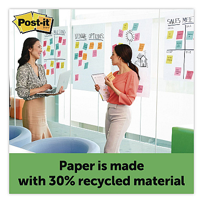 Post-it Easel Pads Super Sticky Self-Stick Easel Pads, Vertical Orientation, (30) White 25 x 30 Sheets, 8/Pack (559RPVAD8)