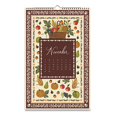 Flora Monthly Wall Calendar, 11 x 17, Multicolor Sheets, 12-Month (Jan to Dec): 2026 (CAL094)