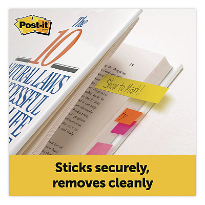 Post-it Notes Combo Pack with Pagemarkers, (1) 3" x 4", (3) 0.88" x 2.87", (5) 0.5" x 1.7", Randomly Assorted Bright Colors, 50 Sheets/Pad (670COMBO)
