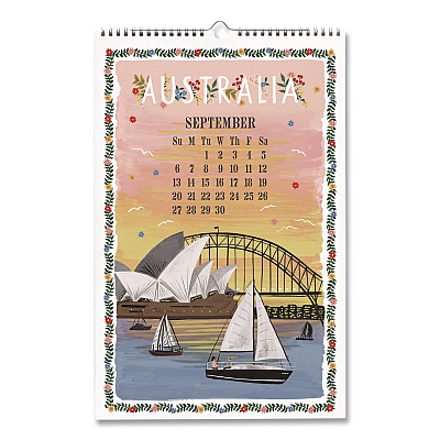 World Travel Monthly Wall Calendar, 11 x 17, Multicolor Sheets, 12-Month (Jan to Dec): 2026 (CAL095)