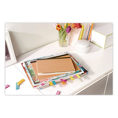 Post-it Notes Combo Pack with Pagemarkers, (1) 3" x 4", (3) 0.88" x 2.87", (5) 0.5" x 1.7", Randomly Assorted Bright Colors, 50 Sheets/Pad (670COMBO)