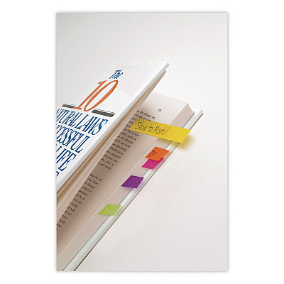 Post-it Notes Combo Pack with Pagemarkers, (1) 3" x 4", (3) 0.88" x 2.87", (5) 0.5" x 1.7", Randomly Assorted Bright Colors, 50 Sheets/Pad (670COMBO)