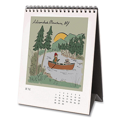 Travel Sketchbook Monthly Desk Calendar, 6 x 7.5, Travel Artwork Sheets, 12-Month (Jan to Dec): 2026 (CAL101)