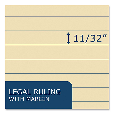 Roaring Spring Recycled Legal Pad, Wide/Legal Rule, (40) Canary 8.5 x 11 Sheets (74712EA)