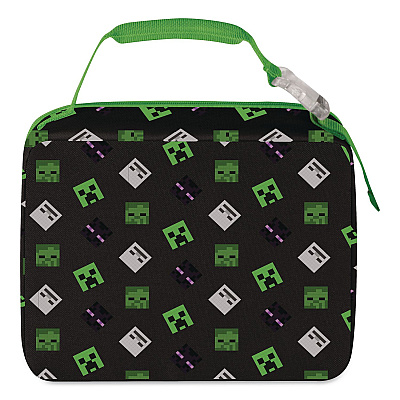 Thermos Minecraft Insulated Soft Lunch Bag, 9.5 x 3.75 x 7.5, Black/Green/Multicolor (K225055006ST)