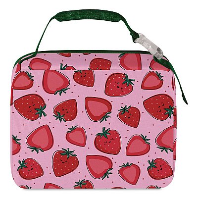 Thermos Kids Strawberry Smiles Insulated Lunch Bag, 9.5 x 3.75 x 7.5, Red Strawberry Print (N225017006ST)