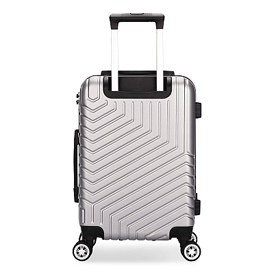 TUCCI SPETTACOLO Hardside Carry-On Spinner Suitcase, 13.7 x 8.2 x 20, Titanium Silver (T072220INTSL)