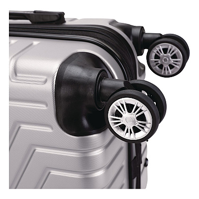 TUCCI SPETTACOLO Hardside Carry-On Spinner Suitcase, 13.7 x 8.2 x 20, Titanium Silver (T072220INTSL)