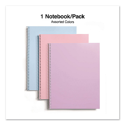 Pep Rally Spiral Notebooks, 1-Subject, Medium/College Rule, Randomly Assorted Cover Colors, (70) 10.5 x 8.5 Sheets (63063C)