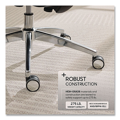 Sharper Image Flex Back Ergonomic Mesh Swivel Task Chair, Supports 275 lbs, 18.5" to 22.25" Seat Height, Dark Gray Seat/Back, Silver Base (60118DGRY)