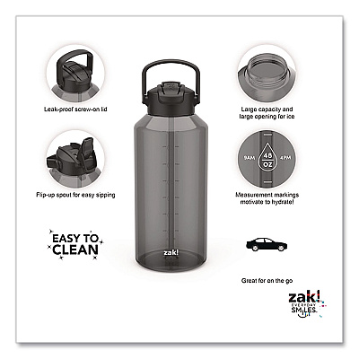 Liberty Plastic Water Bottle, 64 oz, Ebony (0015X270)