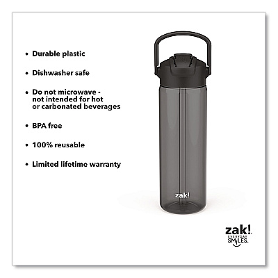 Liberty Plastic Water Bottle, 24 oz, Ebony (0015X280)