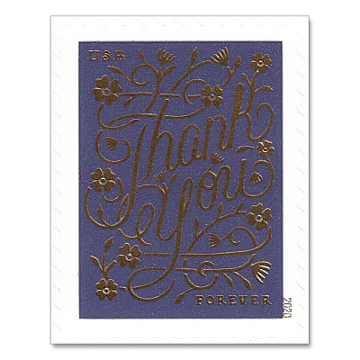 United States Postal Service 1 oz First-Class Forever Stamps, Thank You, 100/Pack (FORTHANKYOU1)