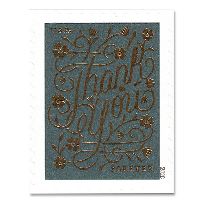 United States Postal Service 1 oz First-Class Forever Stamps, Thank You, 20/Pack (FORTHANKYOU2)