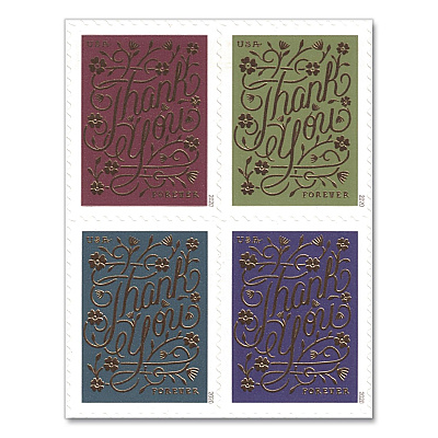 United States Postal Service 1 oz First-Class Forever Stamps, Thank You, 20/Pack (FORTHANKYOU2)
