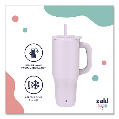 Sutton Stainless Steel Double Wall Insulated Tumbler. 40 oz, Smoky Lilac (001001610)