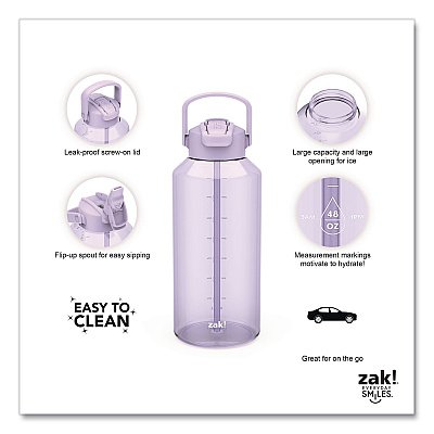 Liberty Plastic Water Bottle, 64 oz, Lavender (2598X270)