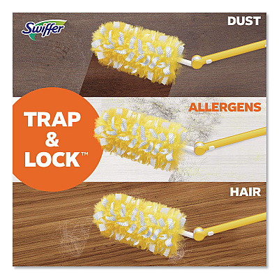 Swiffer 360 Heavy Duty Extendable Starter Dusting Kit, 3 Refills and One 6" to 3 ft Pole, 4 Kits/Carton (89114CT)