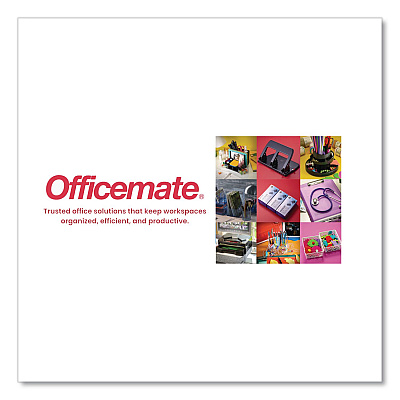 Officemate 4-Piece Desktop Supplies Organizer Set, Black, Plastic (21532B)