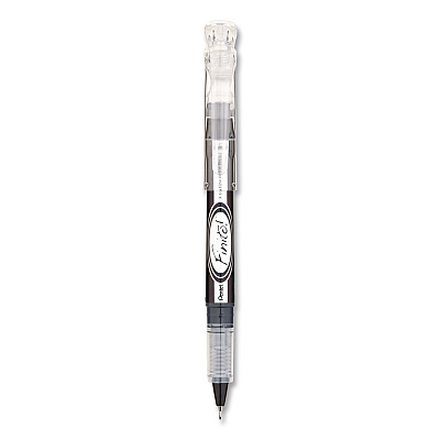 Pentel Finito! Porous Point Pen, Stick, Extra-Fine 0.4 mm, Black Ink, Black/Clear Barrel (SD98AEA)