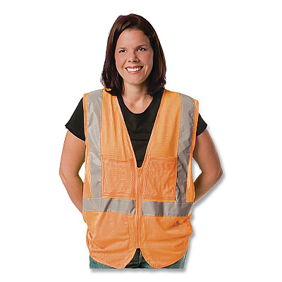 PIP Safety Vests, Polyester, 3X-Large, Orange (302MVGZOR3X)