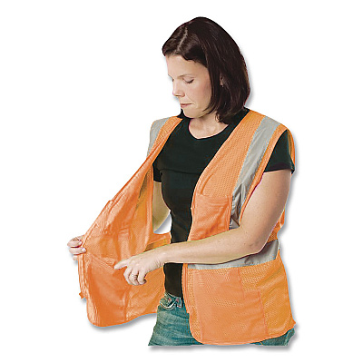 PIP Safety Vests, Polyester, 3X-Large, Orange (302MVGZOR3X)