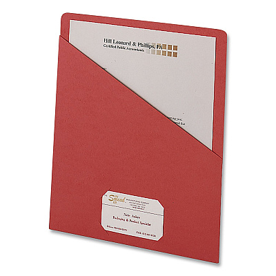 Smead Organized Up Slash Jackets, Letter Size, Red, 25/Pack (75433)