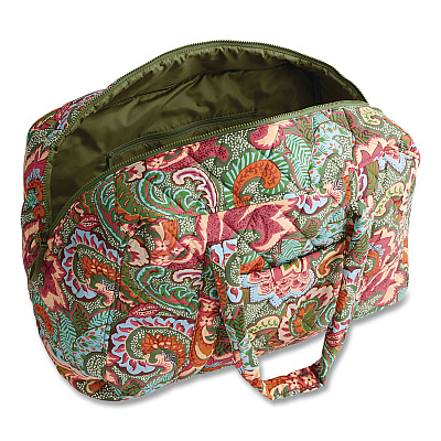 Large Miramar Carry-On Weekender, Fits Devices Up to 13", 19.5 x 8.5 x 12.5, Leaf Me Not Paisley (50520)