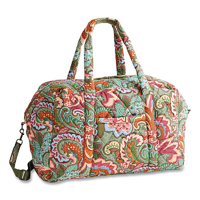 Large Miramar Carry-On Weekender, Fits Devices Up to 13", 19.5 x 8.5 x 12.5, Leaf Me Not Paisley (50520)