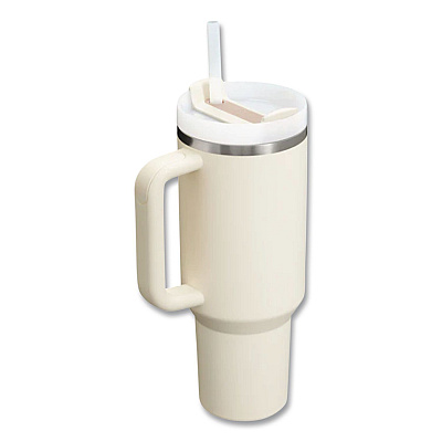 Quencher H2.0 Flowstate Stainless Steel Double Wall Insulated Tumbler, 40 oz, Cream (1013230003)