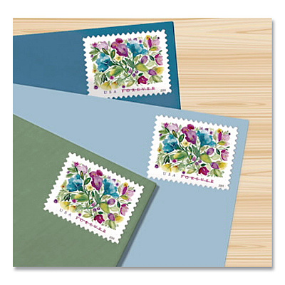 United States Postal Service 1 oz First-Class Forever Stamps, Celebration Blooms, 20 Stamps (FORCELBLOOM2)