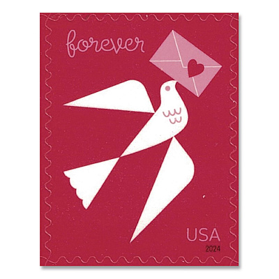 United States Postal Service 1 oz First-Class Forever Stamps, Love, 20/Pack (FORLOVE2420)