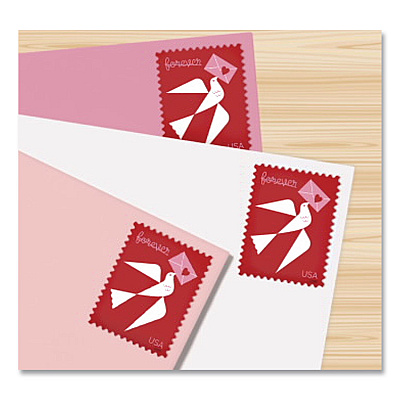United States Postal Service 1 oz First-Class Forever Stamps, Love, 100/Pack (FORLOVE24100)