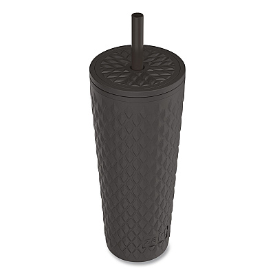 Cora Stainless Steel Double Wall Insulated Tumbler, 24 oz, Ebony (0015W621)