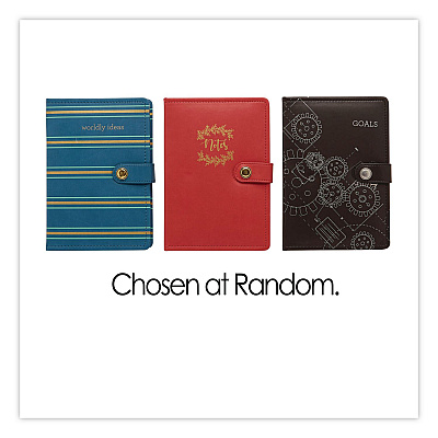 Markings by C.R. Gibson Debossed Leather Journal, 1-Subject, Randomly Assorted Cover, (256) 8.5 x 6 Sheets (MJ16A69)