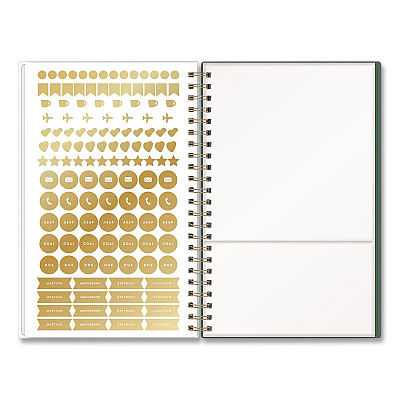 Blue Sky Bespoke Letterpress Content Notebook, Strawberry and Bee Cover, (150) 8 x 5 Sheets (159140)