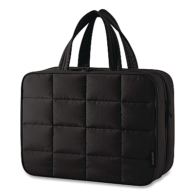SpaceSaver Puffy Toiletry Bag, 4.75 x 11 x 8, Black (0108061AS273)