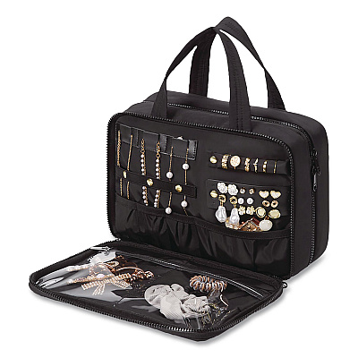 SpaceSaver Puffy Toiletry Bag, 4.75 x 11 x 8, Black (0108061AS273)