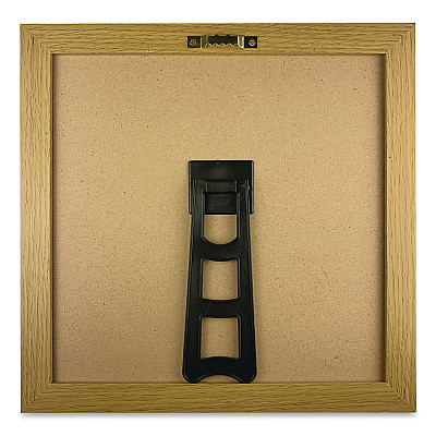 COSCO Message Letter Board, 10 x 10, Black Surface, Brown Wood Frame (098522)