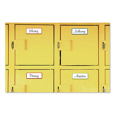 COSCO Magnetic Dry Erase Signs, 3.2 x 1.2, Assorted Colors, 24/Pack (098562)