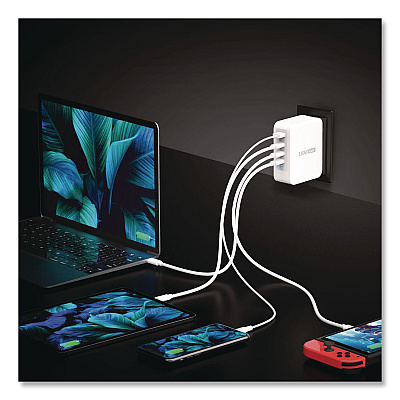 j5create 130 W GaN 4-Port Charger, White (JUP43130)