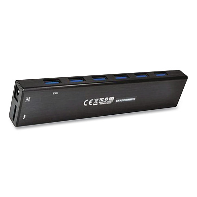 j5create 7-Port USB 3.0 Hub, Black (JUH377)