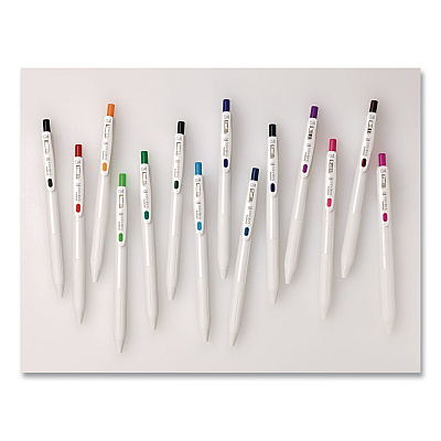 Zebra Sarasa R Gel Pen, Retractable, Extra Fine 0.4 mm, Assorted Ink Colors, White Barrels, 14/Pack (47714)