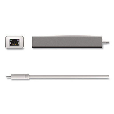 j5create USB-A/Ethernet 3-Port Hub, Space Gray (JCH474)
