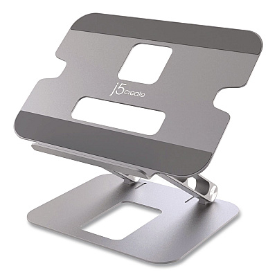 j5create Multi-Angle Laptop Stand, Space Gray/Silver, Supports 9 lbs (JTS127)