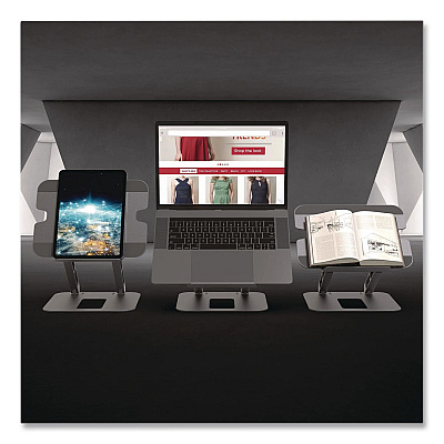 j5create Multi-Angle Laptop Stand, Space Gray/Silver, Supports 9 lbs (JTS127)
