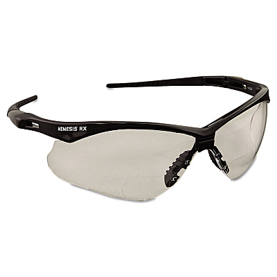 KleenGuard V60 Nemesis Rx Reader Safety Glasses, Black Frame, Clear Lens, +2.0 Diopter Strength (KCC28624)