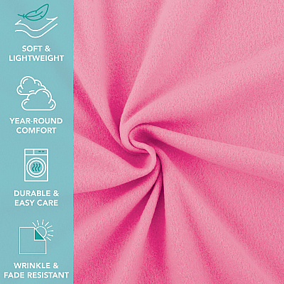 Cozy Soft Polar Fleece Throw Blanket 50x60 Pink (6pk), Pack Of 6 (P-FCPL-6PK-PK)