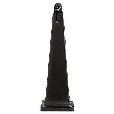 Rubbermaid Commercial GroundsKeeper Cigarette Waste Collector, Pyramid, 1 gal, 12.25 x 39.75,  Black (RCP257088BLA)